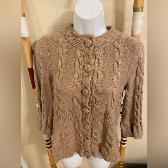 Button up knit cardigan by Lia Molly from anthropologie. Size Medium. - Picture 1 of 6